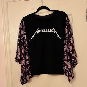 Metallica, Ladies, Black and Pink, kimono  Long Sleeve Shirt. XL NEW.
